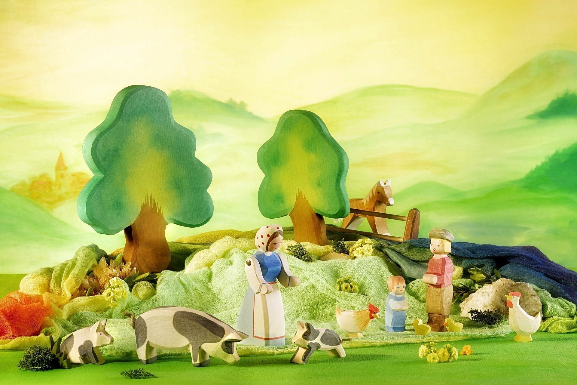 Ostheimer Bauernhof und Menschen