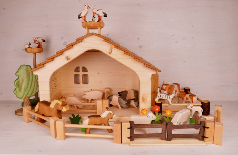 Stall, Bauernhof, Weihnachts-Krippen und Arche