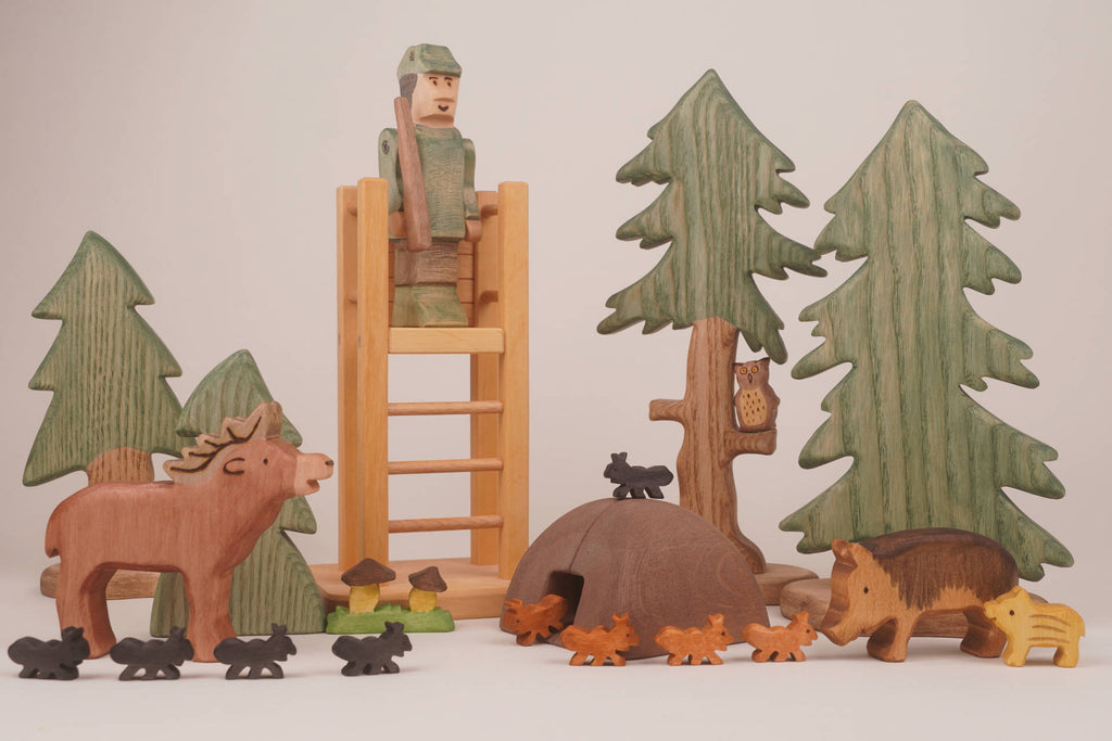 Set: Ameisenhügel braun mit 4 Ameisen