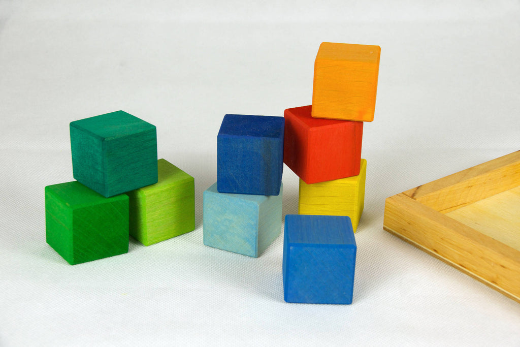 Baukasten 9 Würfel bunt