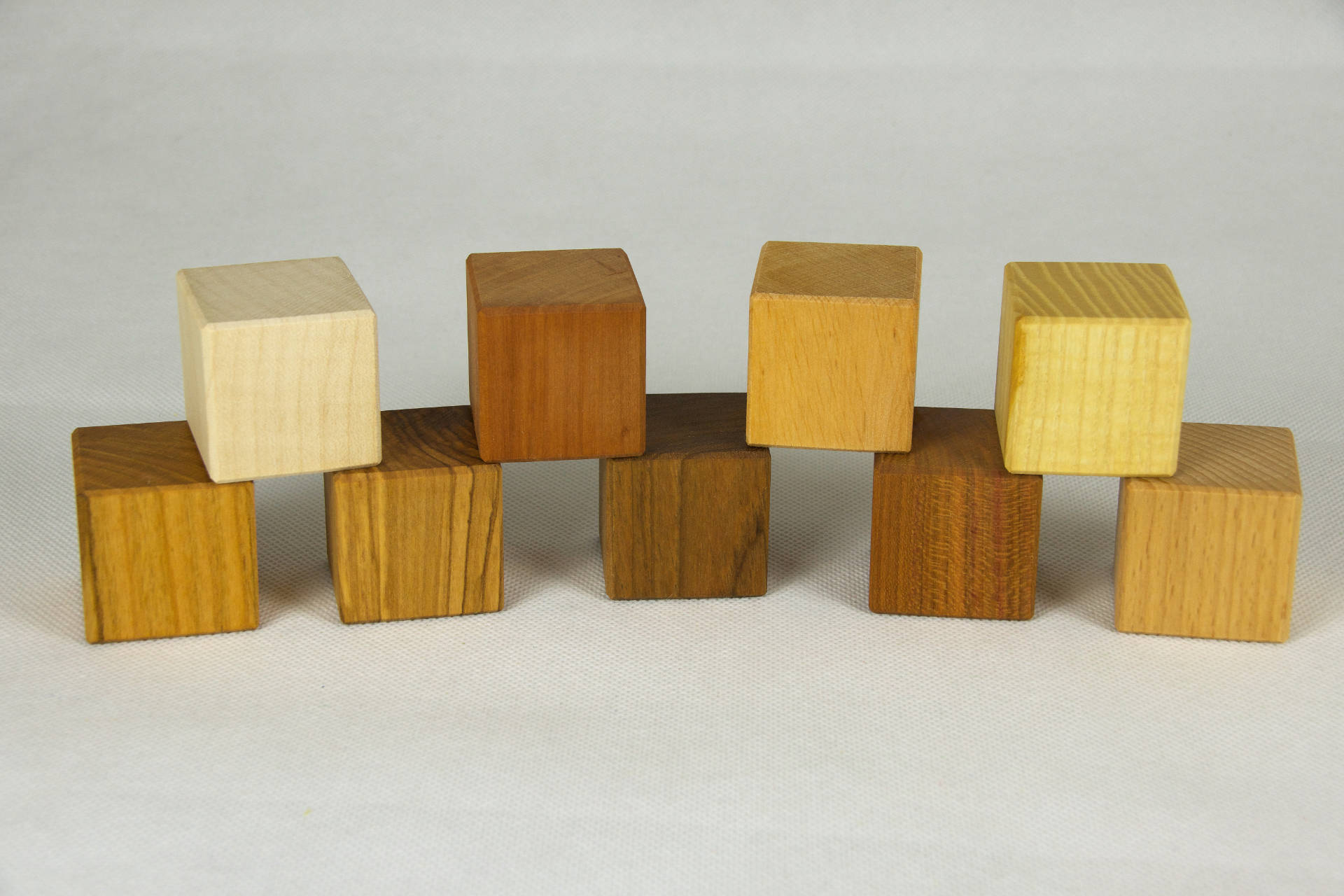 Baukasten 9 Würfel natur