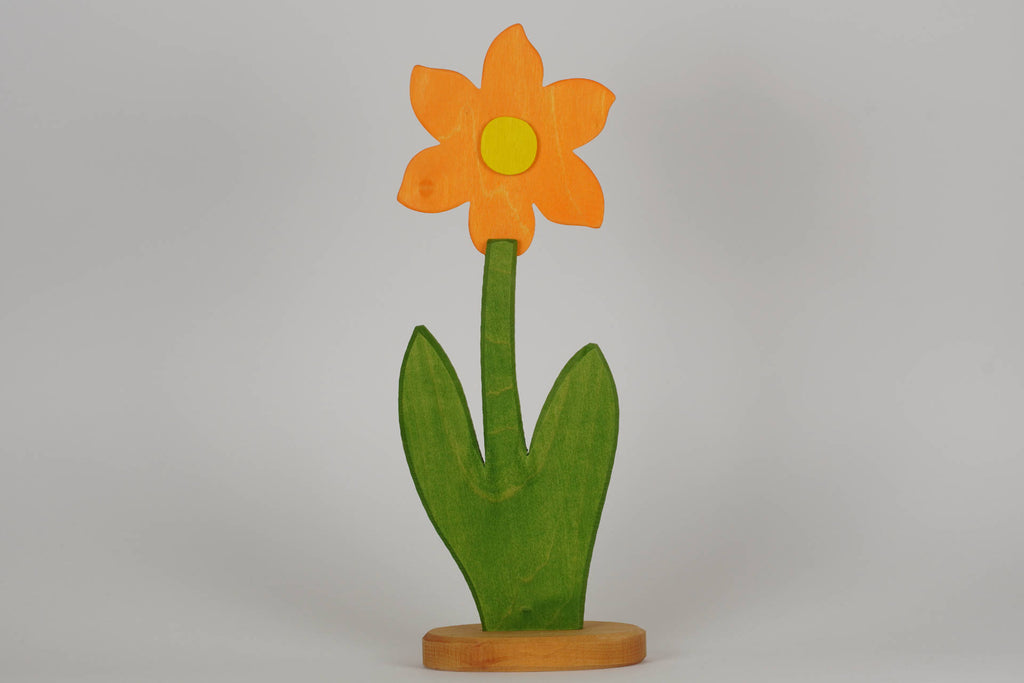 Blume groß orange