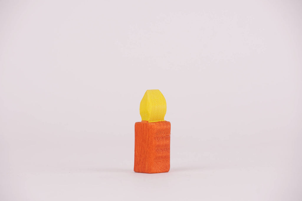 Holz-Kerze 4,5 cm hoch