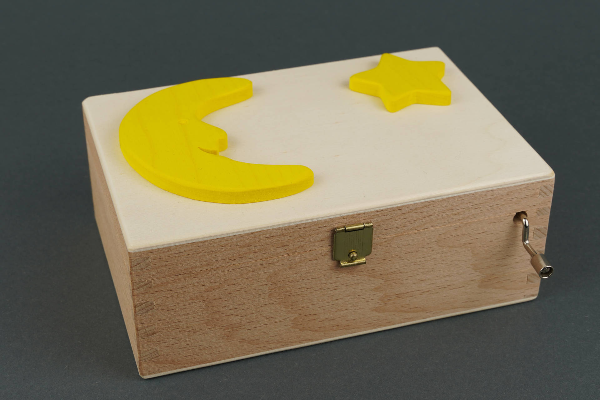 Schatzkiste Mond und Stern mit Spielwerk
