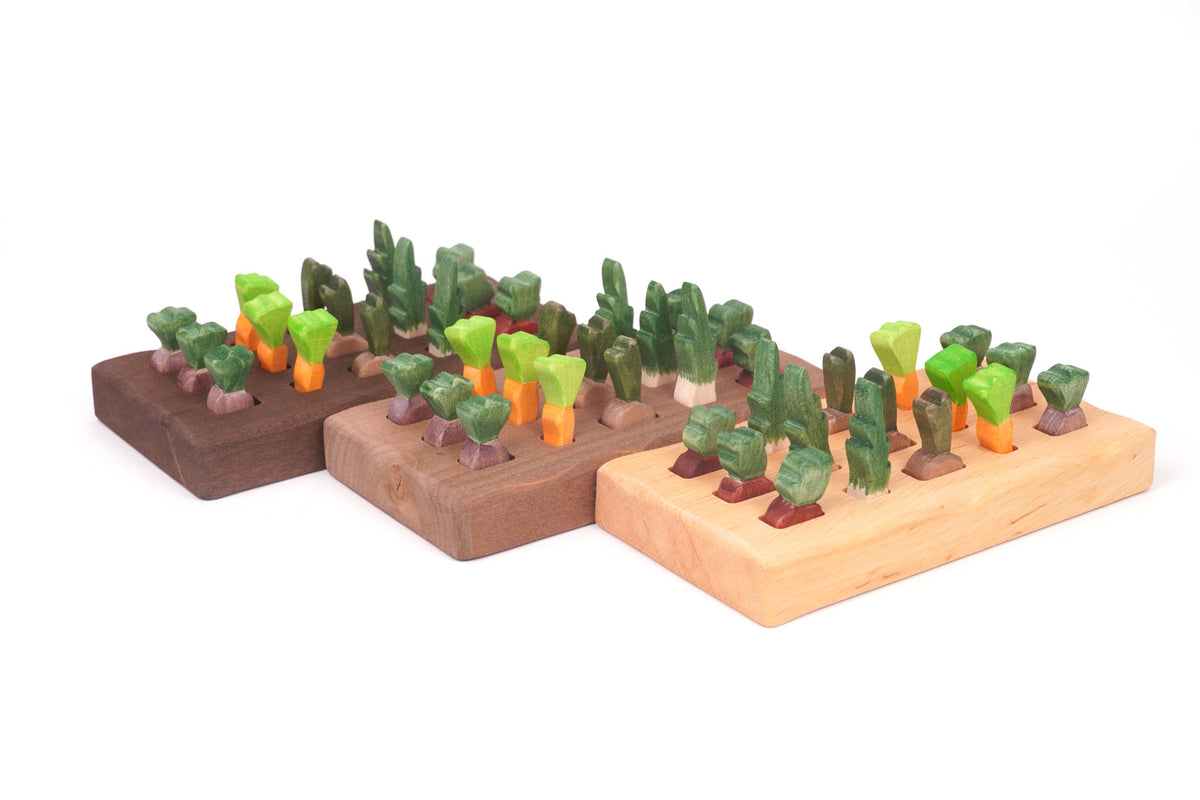 Gartenbeet für Gemüse geölt