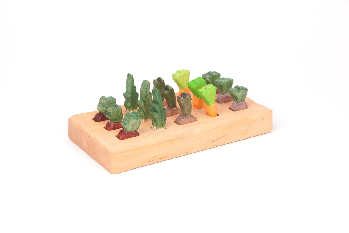 Gartenbeet für Gemüse geölt