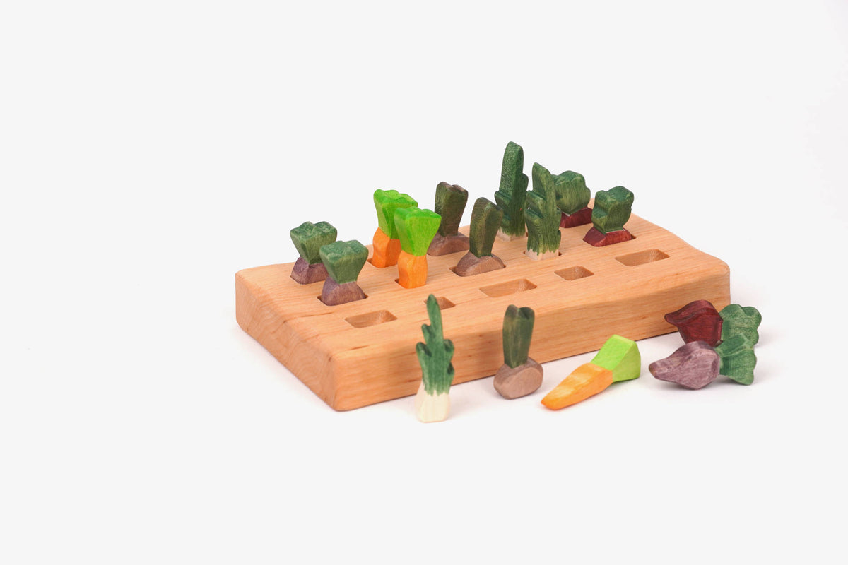 Gartenbeet für Gemüse geölt