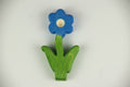 Stecker Blume blau
