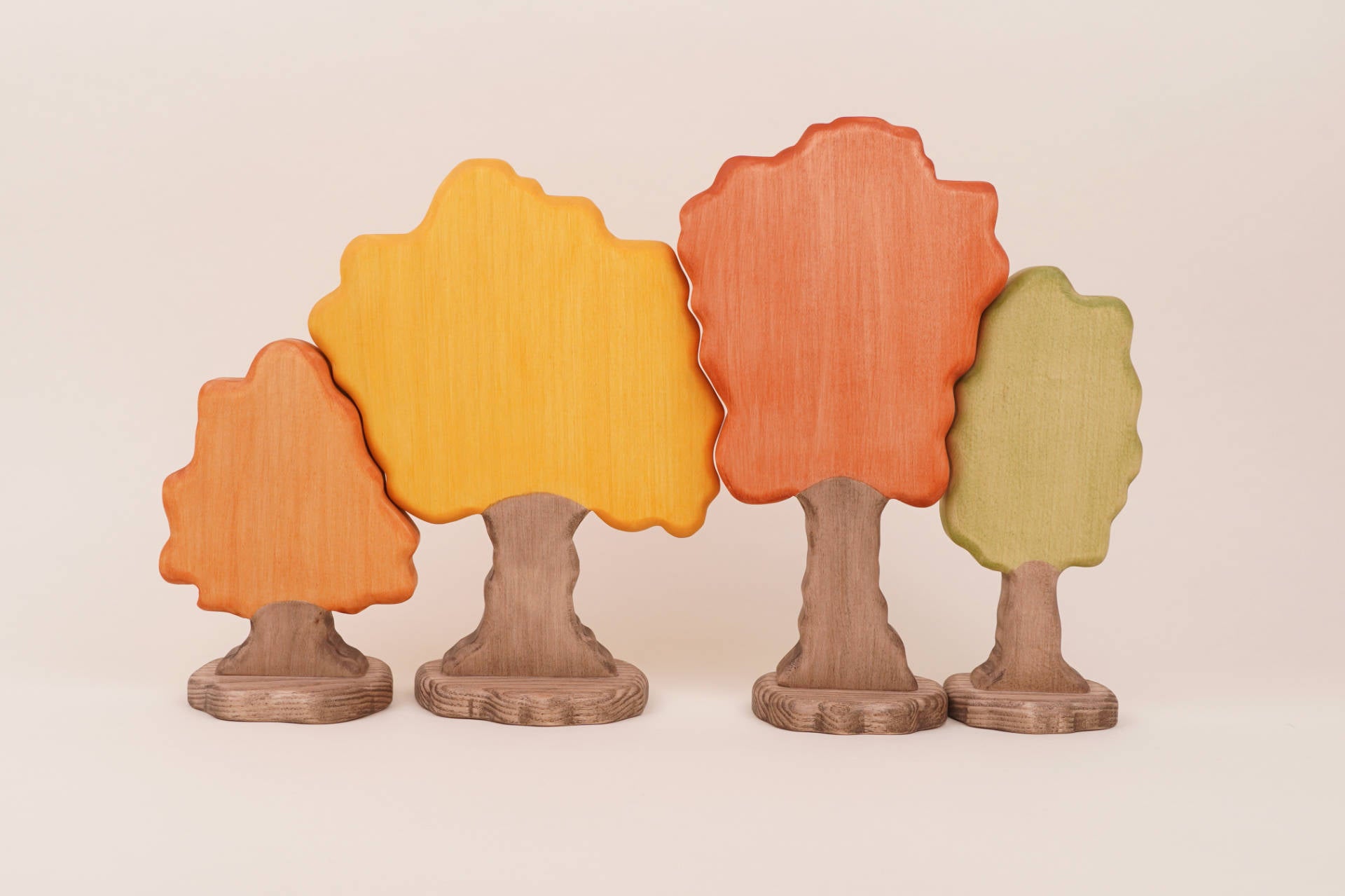 Herbstwald Baumgruppe Set 4-teilig