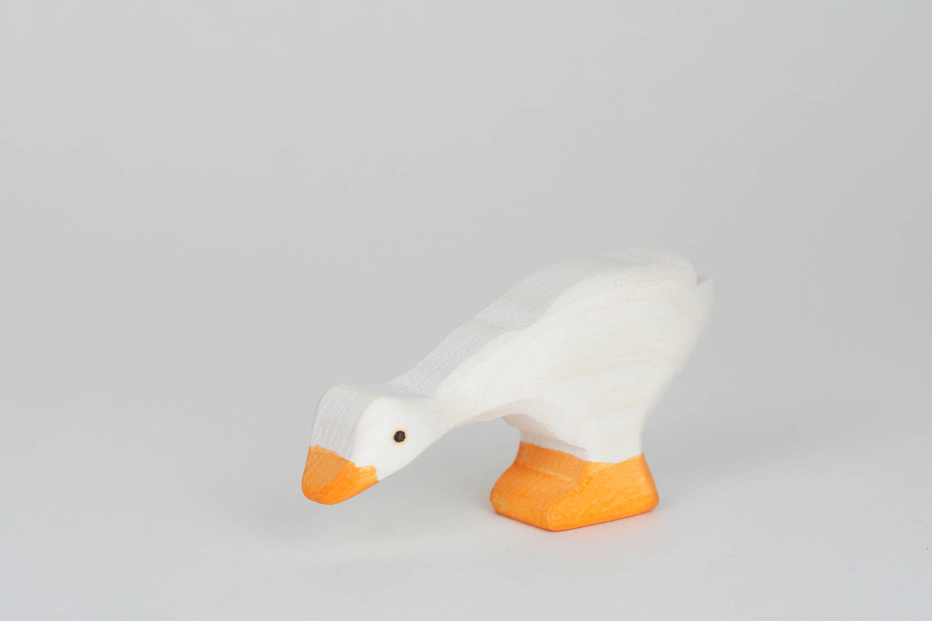 Gans groß weiß fressend