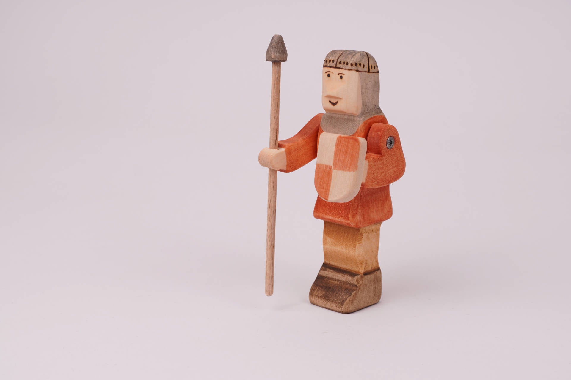 Ritter stehend rot mit Lanze