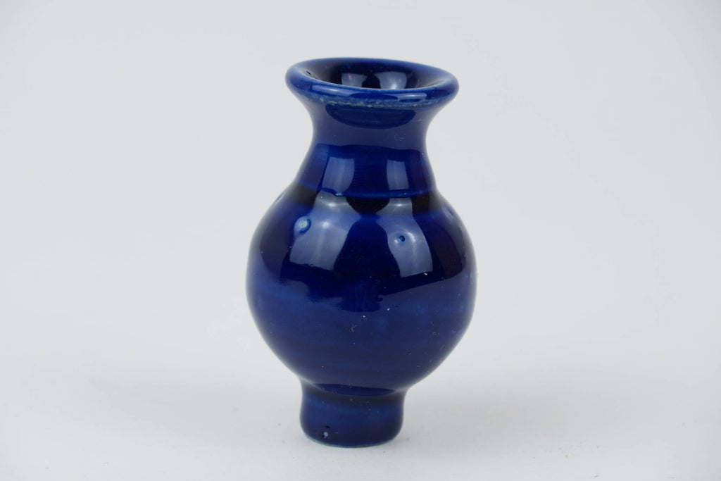 Stecker Keramik-Vase dunkelblau – Holzatelier Lissner