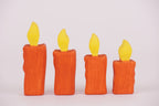 Holz-Kerzen 4-er Set