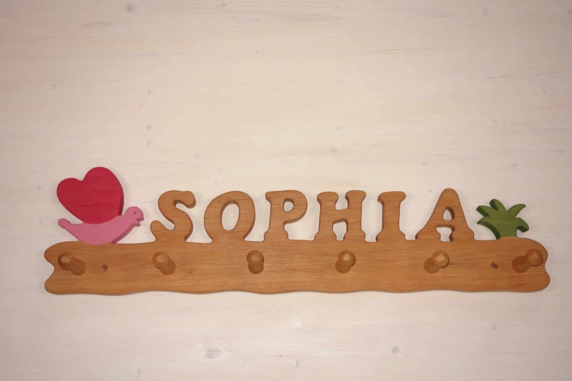 Garderobe Sophia mit Schmetterling 6 Haken