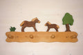 Garderobe Pferde mit Baum 4 Haken