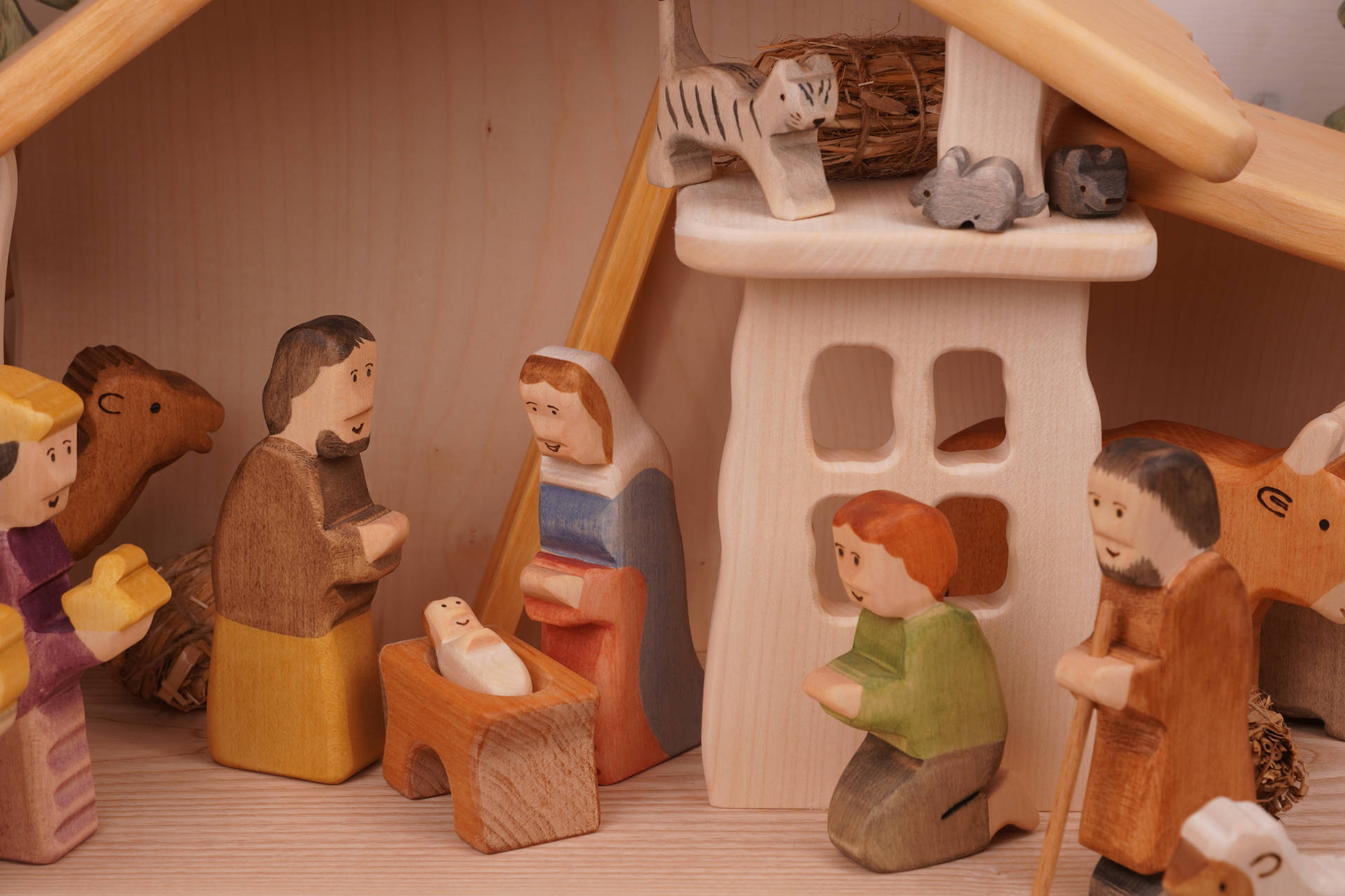 Krippenstall mit Leiter