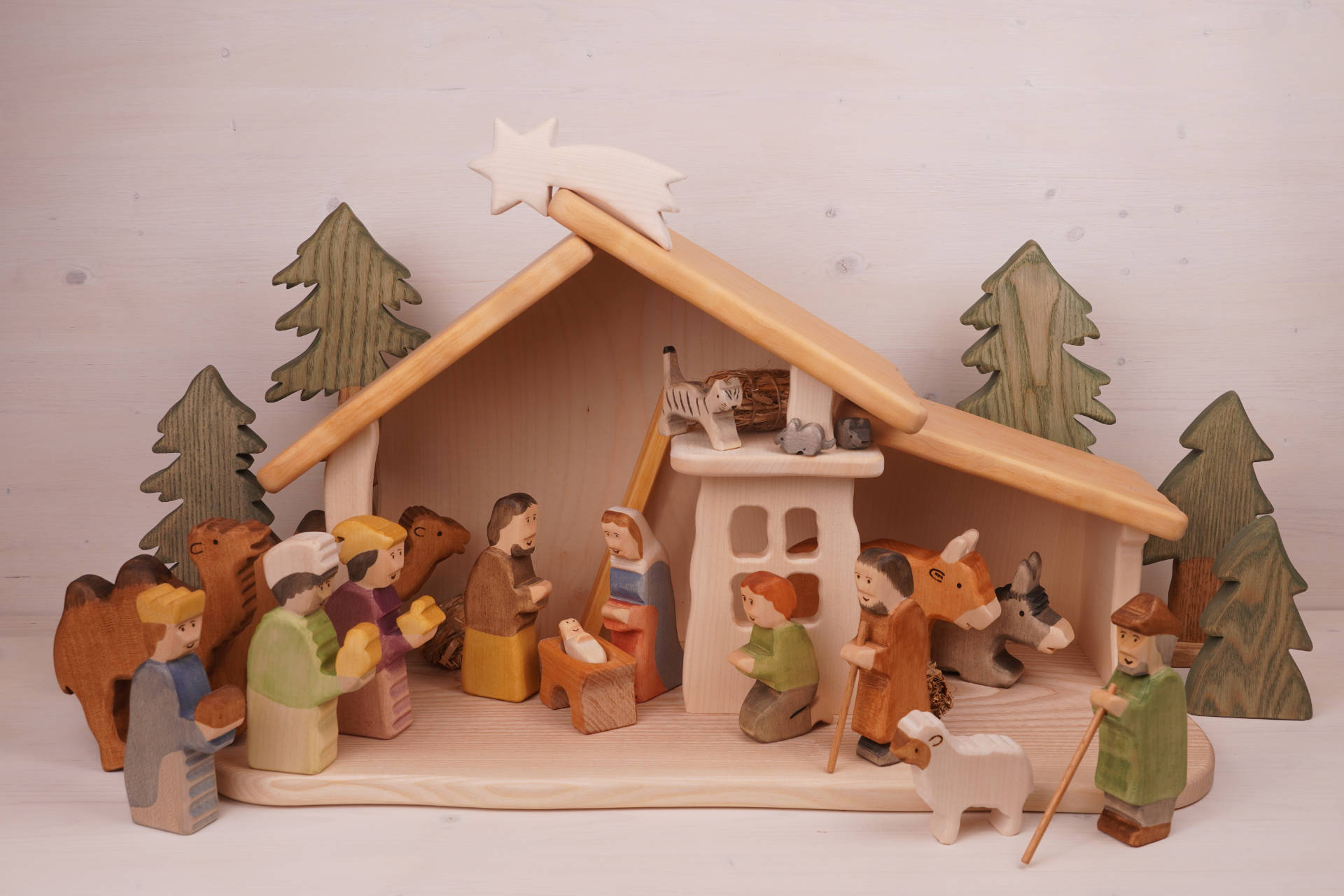 Krippenstall mit Leiter