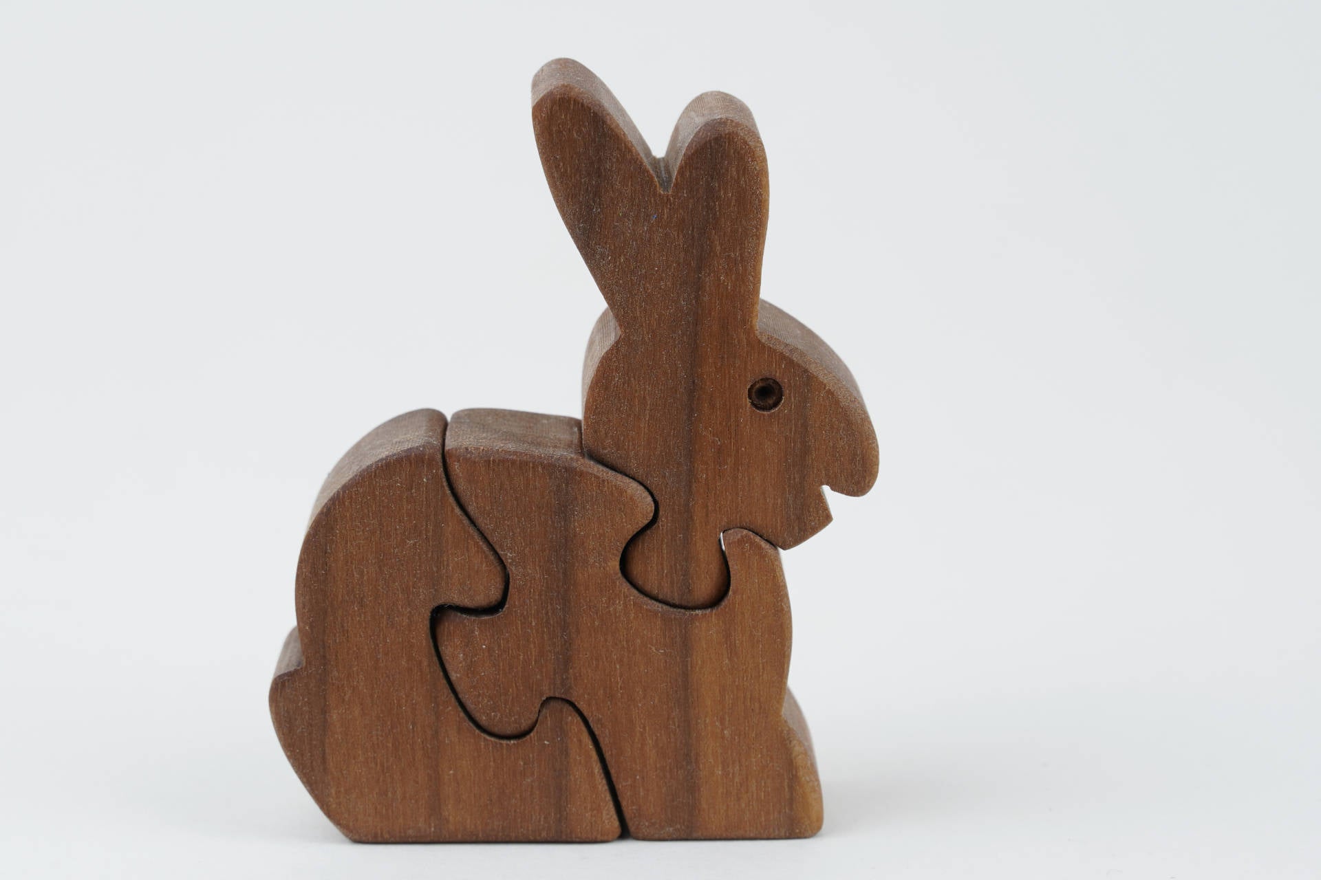 Puzzletier Hase klein Nuß