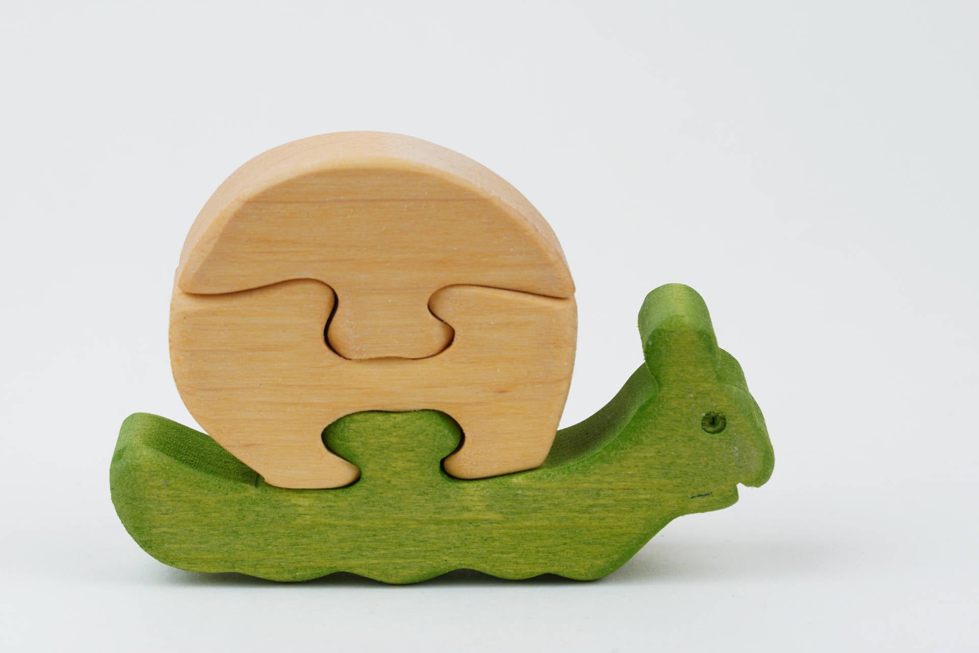 Puzzletier Schnecke klein farbig