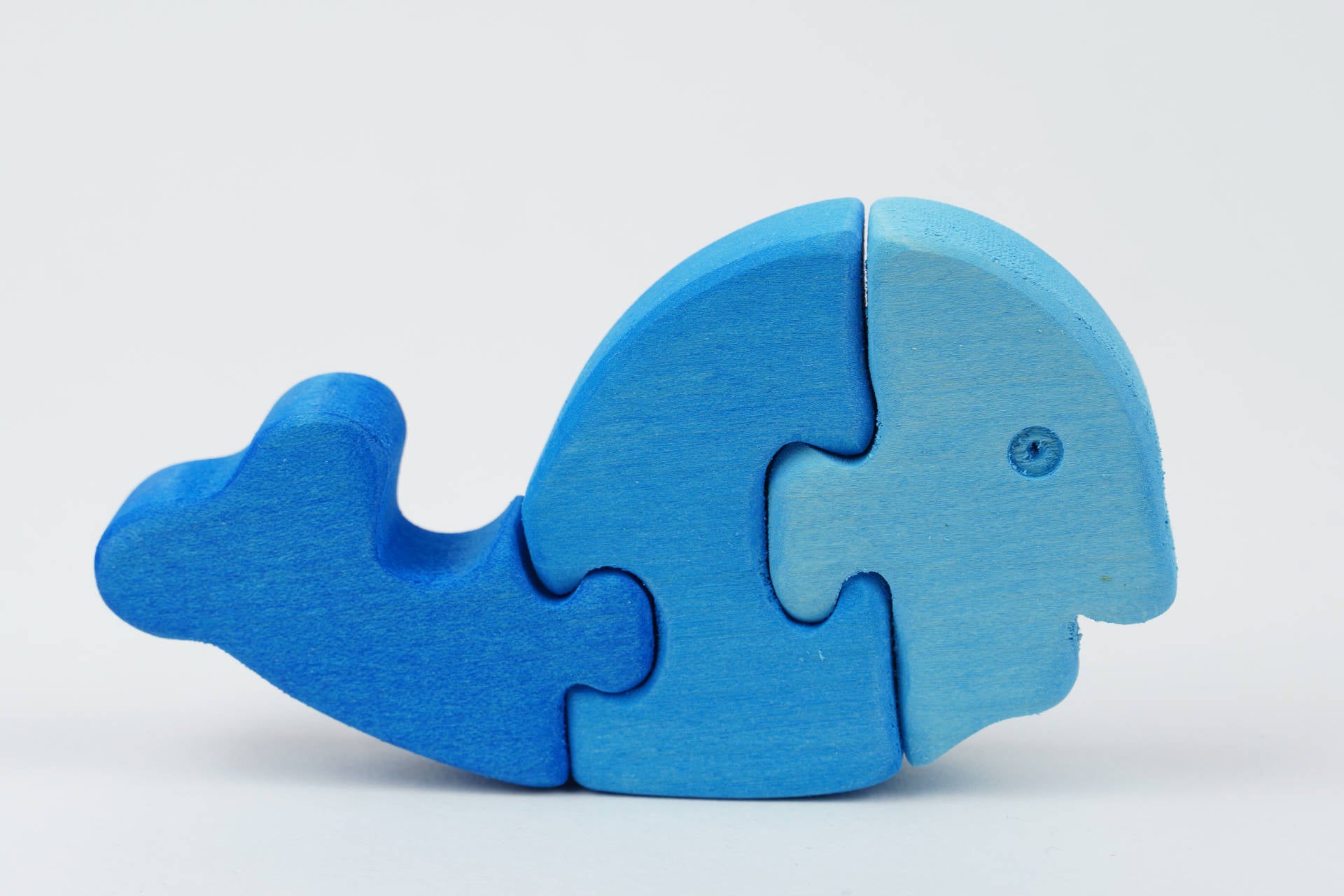 Puzzletier Wal klein farbig