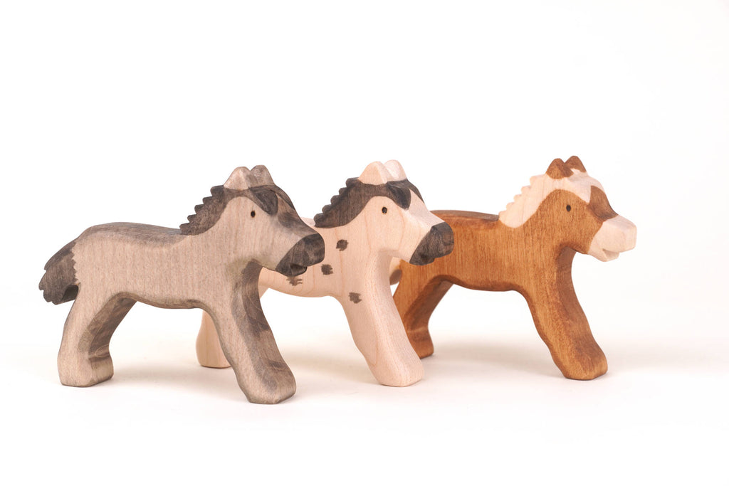 Pferd: Fohlen springend weiß