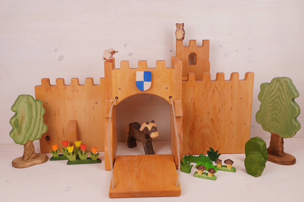 Tor mit Zugbrücke Höhe 27 cm