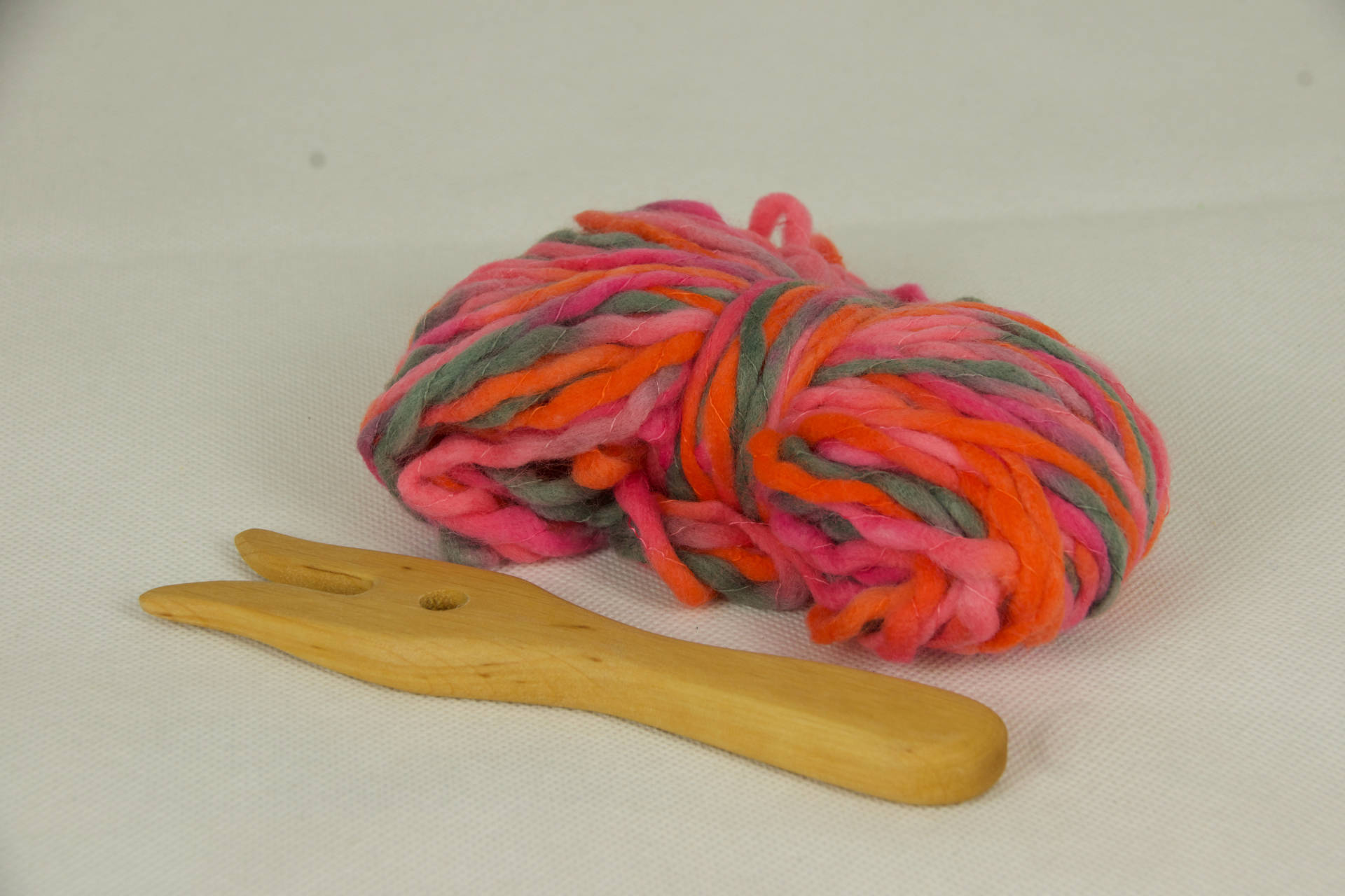 Strickgabel Set orange-pink