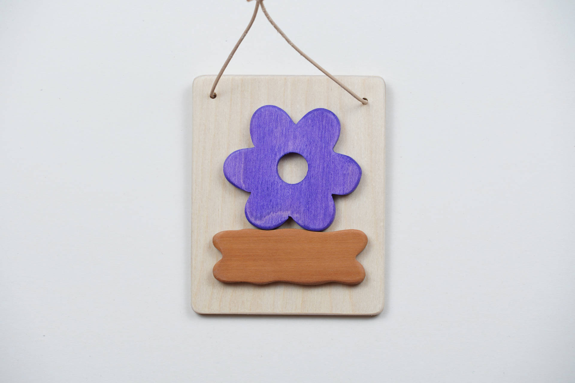 Türschild Blume lila