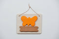 Türschild Schmetterling orange