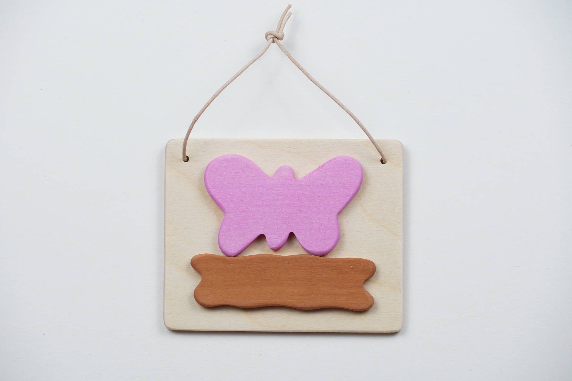 Türschild Schmetterling rosa