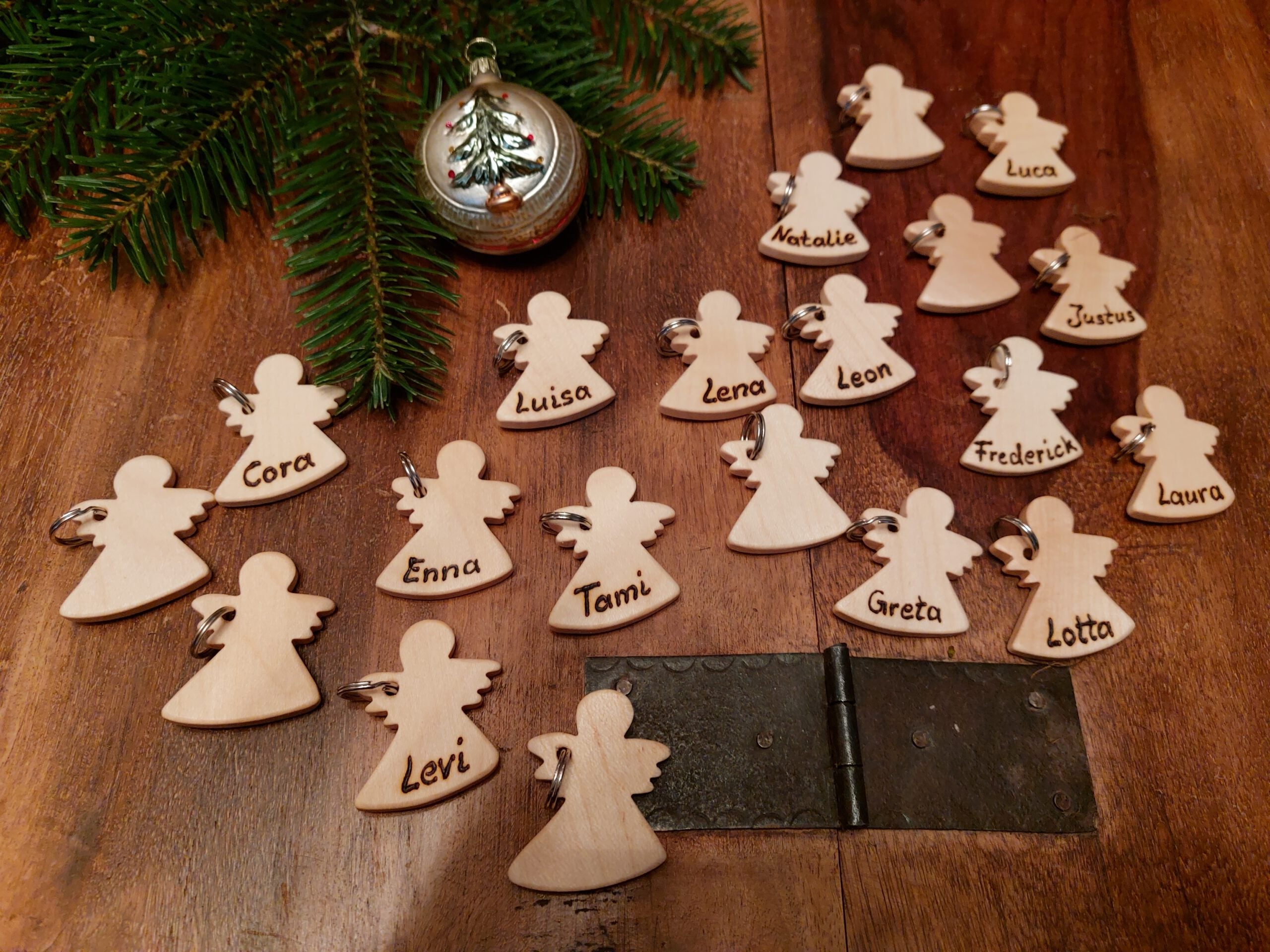 Schlüsselanhänger Schutzengel klein hell