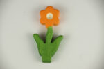 Geburtstagsdeko Sticker Blume orange