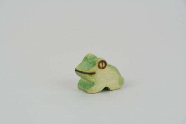 Holzfigur Frosch klein