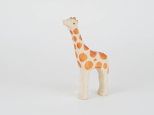 Holzfigur Giraffe klein Kopf oben