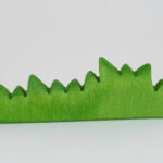 Holzfigur Gras gross lange Form mittelgruen