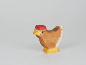 Holzfigur Huhn braun