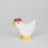 Holzfigur Huhn weiss