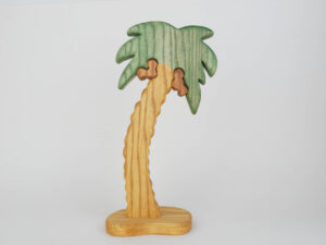 Holzfigur Palme Kokosnuss