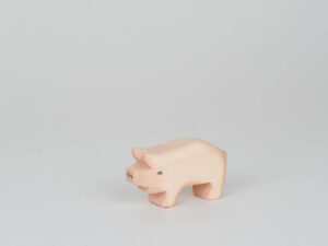 Holzfigur Schwein klein
