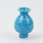 Keramik Vase Geburtstagslicht blau