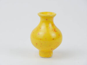 Keramik Vase Geburtstagslicht gelb