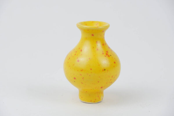 Keramik Vase Geburtstagslicht gelb