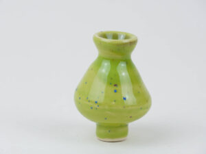 Keramik Vase Geburtstagslicht gruen