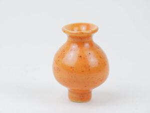 Keramik Vase Geburtstagslicht orange