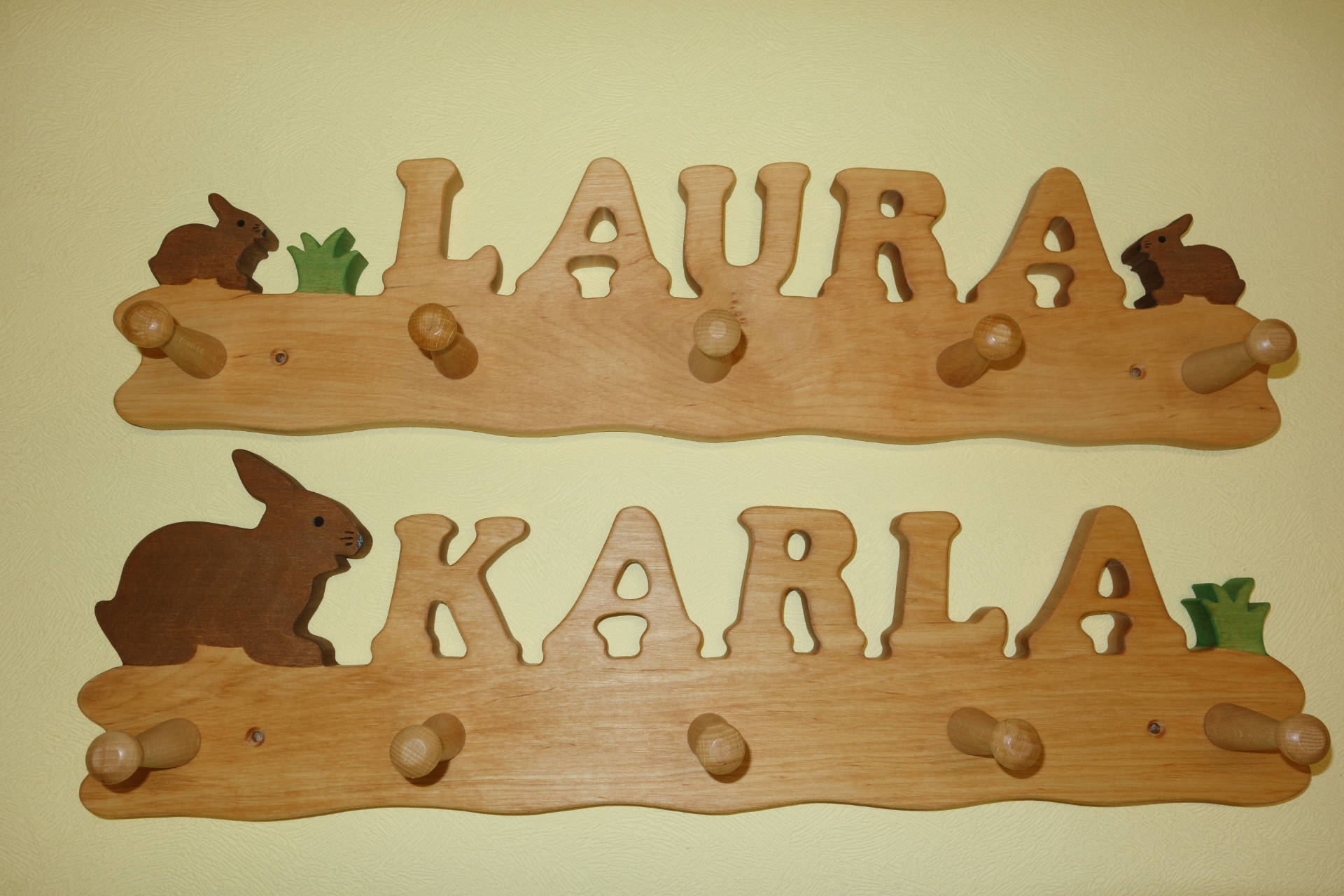 Garderobe Hase groß oder klein mit Laura und Karla