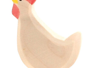Ostheimer Huhn weiss stehend Kopf hoch