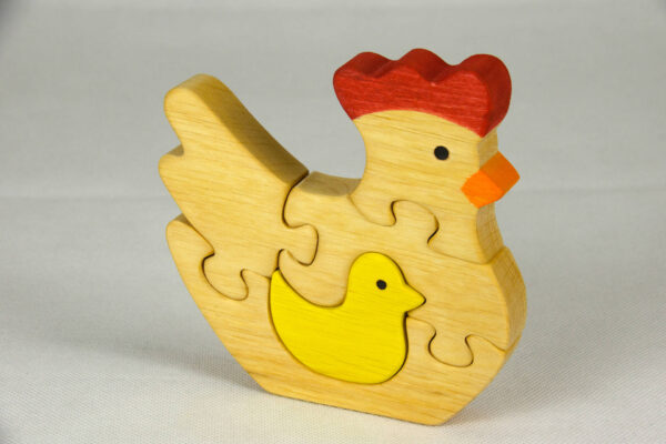 Puzzle Tiere Holz Huhn