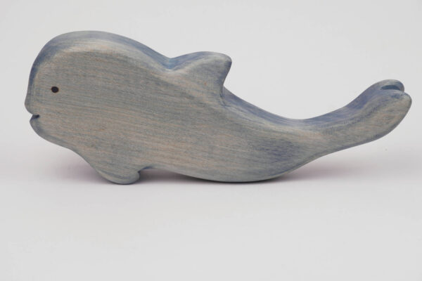 Holzfigur Blauwal groß ()