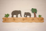 Kindergarderobe mit Elefant groß und klein mit Palme und Gräser 60