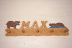 Kindergarderobe mit Name Max und Nilpferde 60